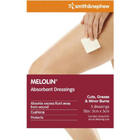 MELOLIN Low-Adherent Absorbent Dressings (5x5cm) 5PK