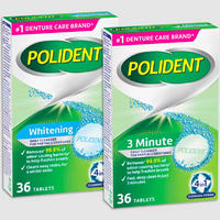 Polident Daily Cleansers for Partials/Dentures (36PK)