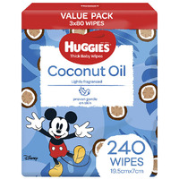 Huggies Baby Wipes - Coconut Oil (240PK)