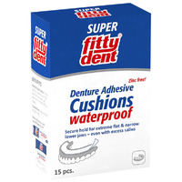 Fittydent Waterproof Denture Adhesive Cushions (15PK)